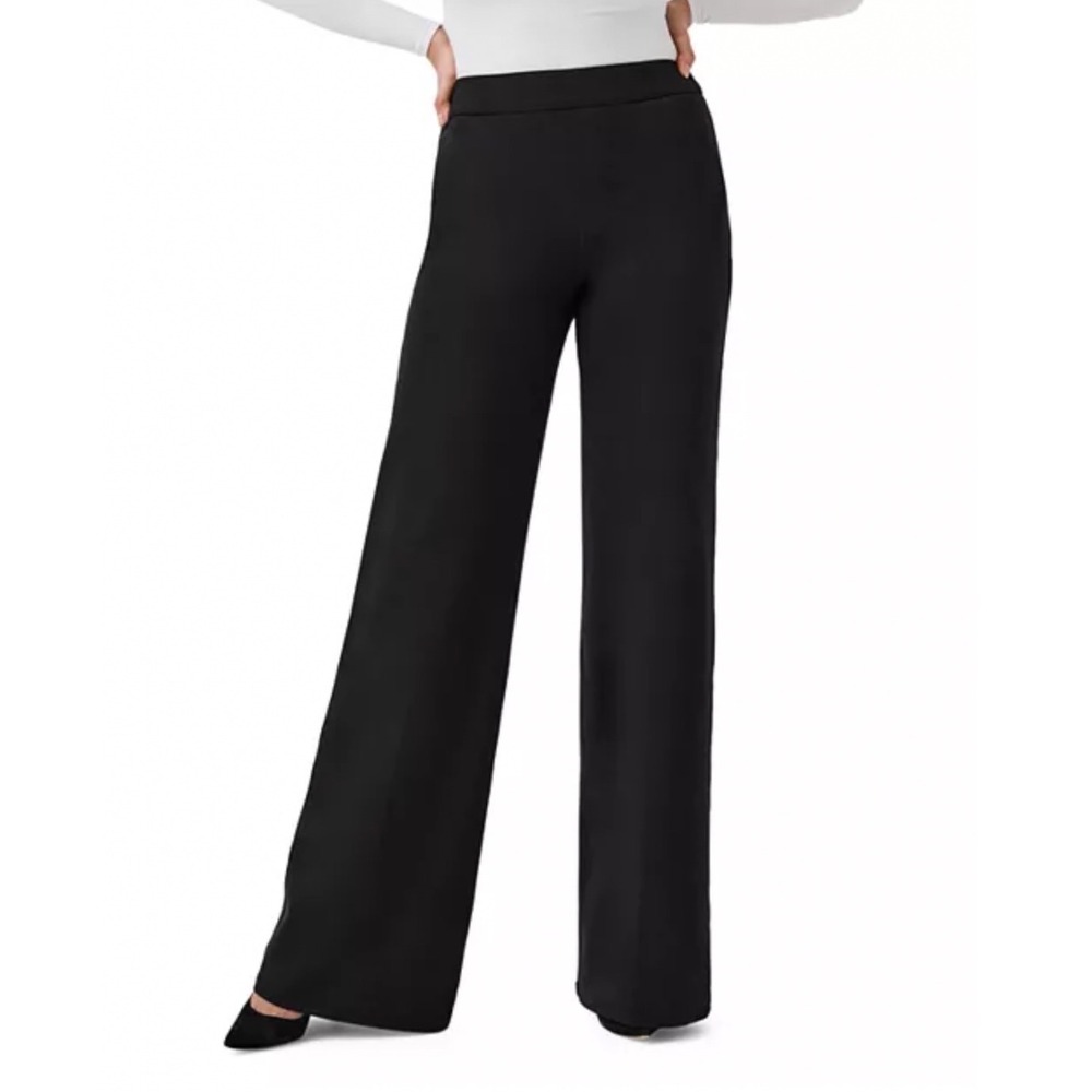 NWT Spanx The Perfect Pant Wide Leg Classic Black XL 20385R High Rise Trousers